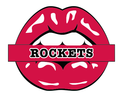 Houston Rockets Lips Logo vinyl decal